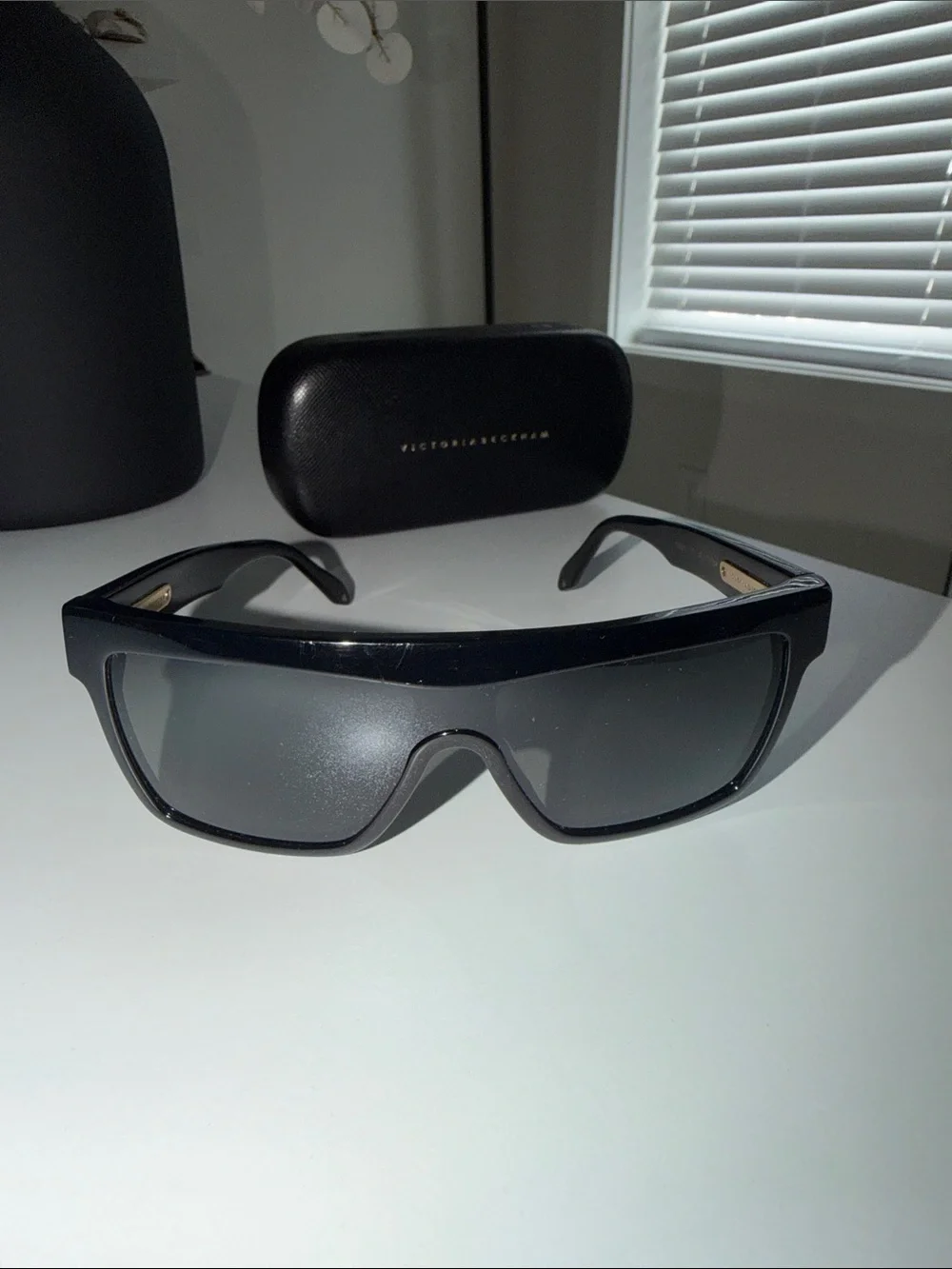 Victoria Beckham Black Sunglasses with Dark Lenses
